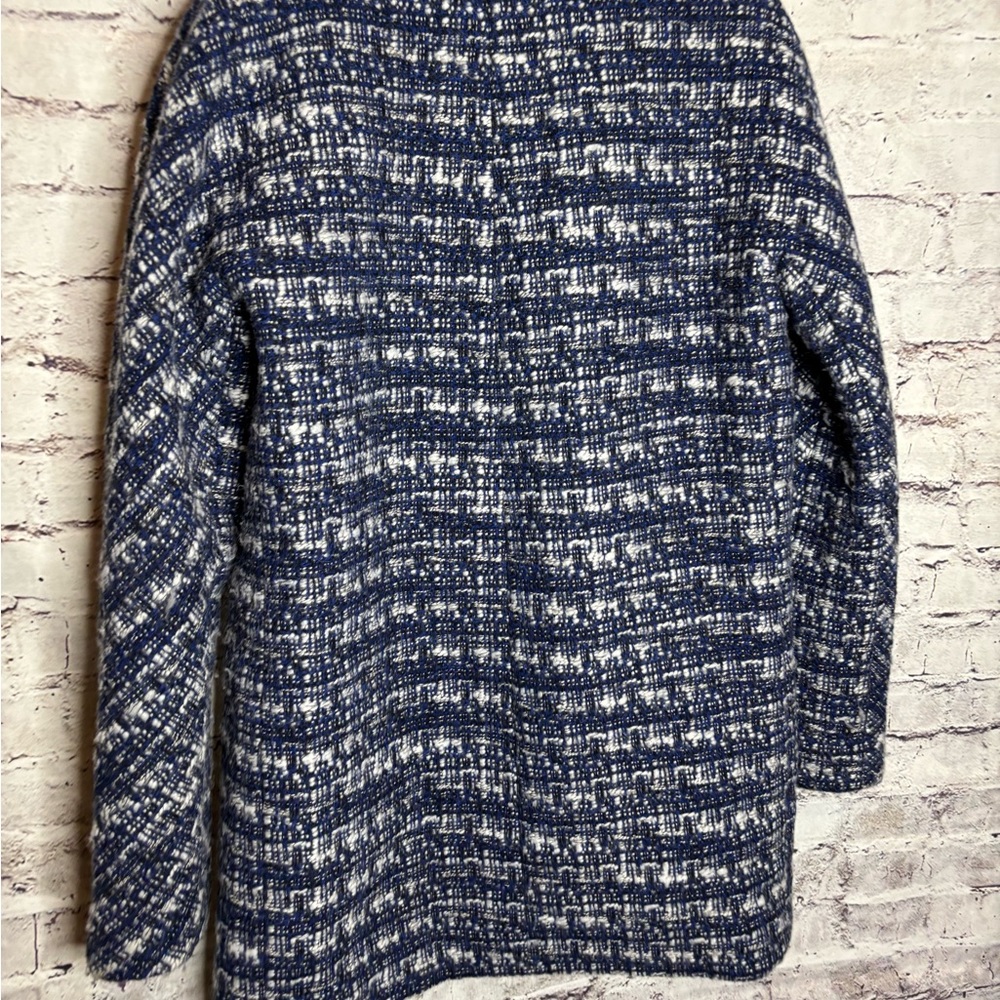 Size 4 JCREW city coat blue tweed style - Picture 10 of 10